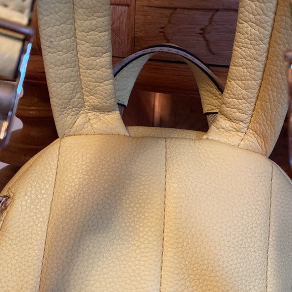 Michael Kors, yellow backpack with gold chain accent - Picture 6 of 14